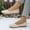 Beige, variant on Daolelai Women's Stylish Leather Solid Color Wedge Heel Casual Shoes Elegant and Comfortable Shoes