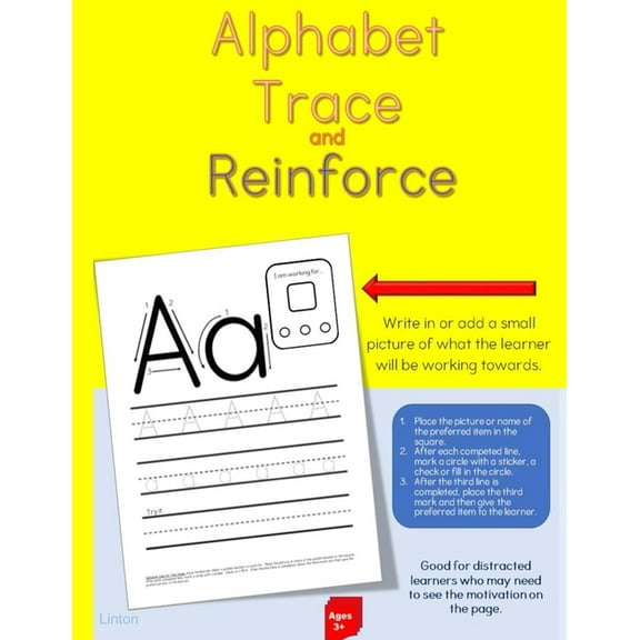 Alphabet Trace and Reinforce Workbook (Paperback) by S B Linton