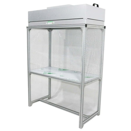 

EQCOTWEA Single-person Vertical Laminar Flow Hood Air Flow Clean Bench Dust Free Workstation with HEPA Filter for Phone Repair Workshop Laboratory 110V