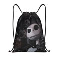 thumbnail image 1 of Bolsa con cordón clásica de Pesadilla antes de Navidad, plegable, para deportes, fitness, unisex, para viajes y deportes de playa, tamaño mediano, 1 of 8