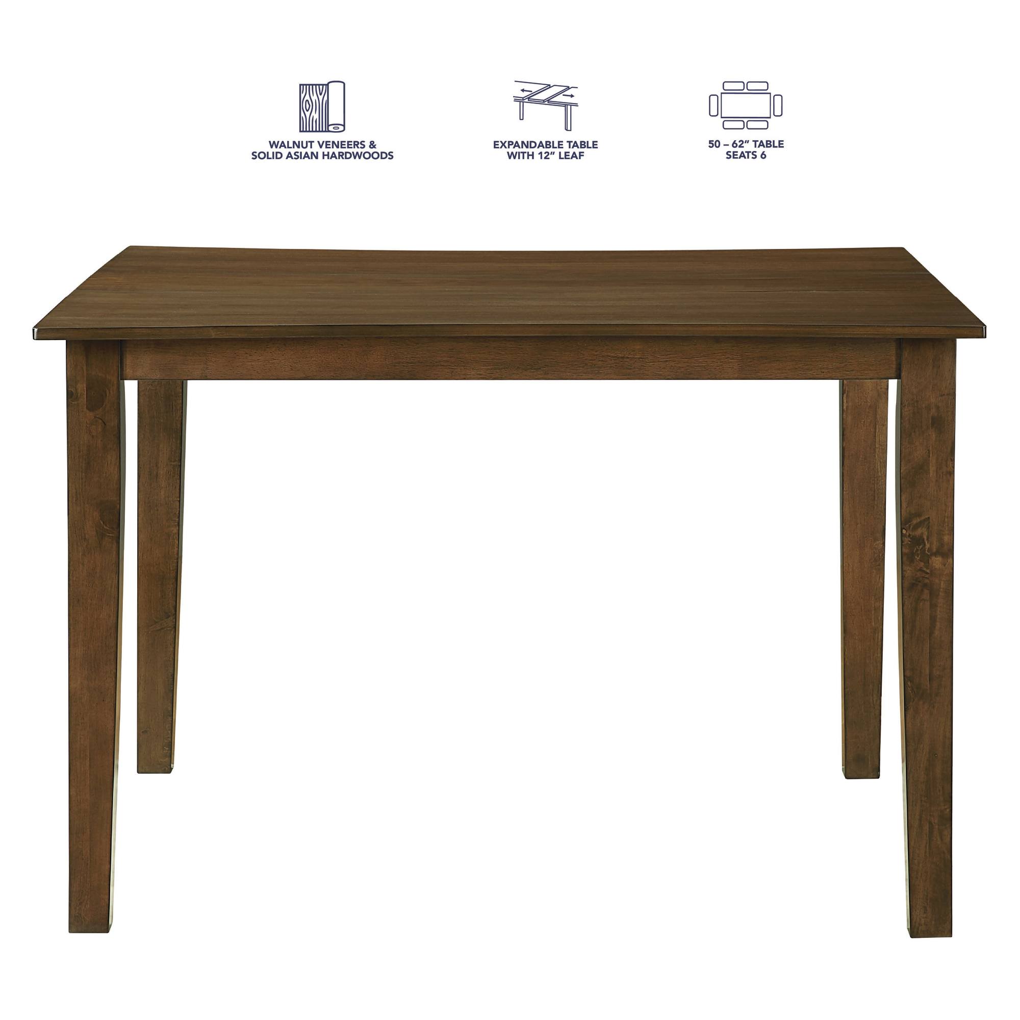 Steve Silver Joplin Rectangle Expandable Walnut Counter Table