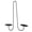 Without Circle, variant on CoudarTitie Candle Sconce Pillar Candles Stand Iron Wall Candle Holder Decorative for Dining With Circle