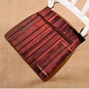 GCKG Old Red Barn Wood Door Chair Pad Seat Cushion Chair Cushion Floor Cushion with Breathable Memory Inner Cushion and Ties Two Sides Printing 18x18 inches