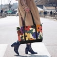thumbnail image 4 of FORMRS Canvas Laptop Tote Bag for Women with 15.6" Computer Compartments Shoulder Handbag, Large Colorful Flowers Pattern, 4 of 7