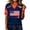 Dark Green, variant on Womens USA Soccer Shirt Fashion Soccer Jersey Game Day V Neck Raglan Shirts Graphic Tee Short Sleeve Tops, Red XXL