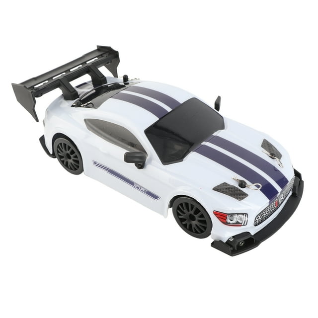 CAR 2.4GHz Control Remoto Drift Car 1:24 30 km/h Alta Velocidad Controlado Remoto Vehículo 4WD Con Luces Delanteras Luces Inferiores Luces de Ala Trasera Ruedas