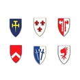 thumbnail image 4 of Bloques de construcción militares, figuras de soldados, juguetes, caballeros medievales, escudo con armas, chaleco, equipos de bandera, la guerra de las rosas, cruzados, 4 of 4