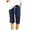 Navy, variant on Shorts Womens Clearance Women's Fashion Casual Loose Soft Solid Color Mid Waist Thin Lace Up Pants