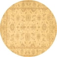 thumbnail image 1 of Ahgly Company Indoor Round Oriental Brown Traditional Area Rugs, 5' Round, 1 of 4