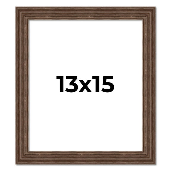 13x15 Frame Brown Distressed Barnwood Picture Frame | Rustic Farmhouse Photo Frame Includes UV