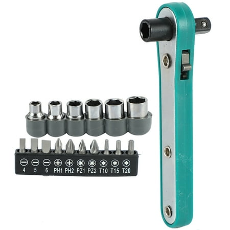 

17 In 1 Chrome Vanadium Steel Wrench Driver Set Torx Screwdriver Set Ratchet Socket Wrench Screw Bit Flat Bits Socket