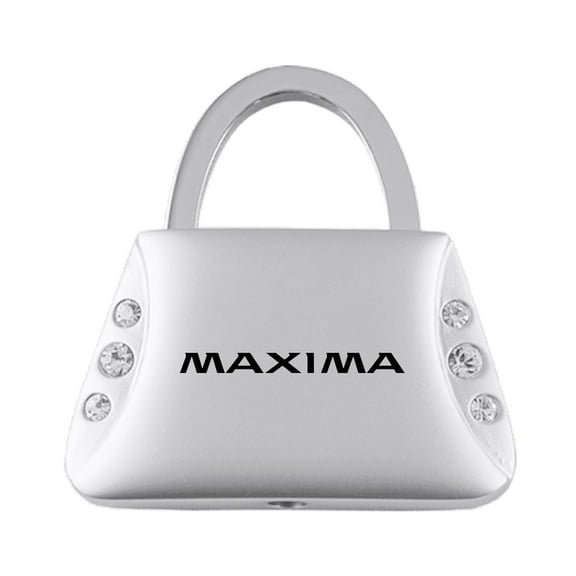Nissan Maxima Jeweled Purse Shape Key Ring (Silver)