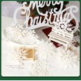 thumbnail image 3 of Copos de nieve grandes Juego de 5 copos de nieve con purpurina blanca 12 "Adornos colgantes decorativos de Navidad Decoración de ventana Decoraciones de invierno al aire libre Fason HMXY062, 3 of 6