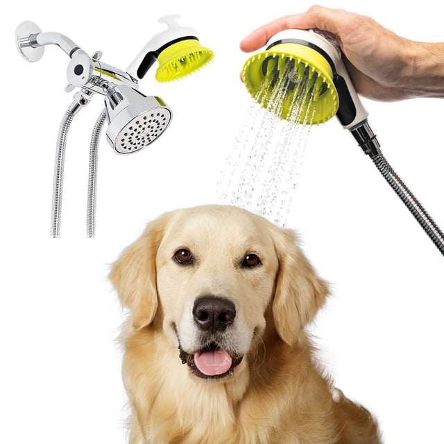 Kit de lavado para perros Wondurdog, manguera de ducha y protector contra salpicaduras