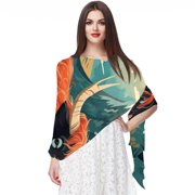 Yak Elegant Chiffon Yarn Translucent Silk Scarf 180x73 - Light Breathable Wrap for Women - Fashion Accessories