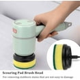 thumbnail image 3 of ACDANC Electric Scrubber - 360° Rotating Multifunctional Wireless Rechargeable Cleaning Brush with 3 Replaceable Brush Heads,for Kitchen Bathroom (Green,6Heads), 3 of 7