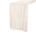 thumbnail image 1 of Unique Bargains Cheesecloth Table Runner 35 x 157 Inch Rustic Gauze Tablecloth Beige, 1 of 7