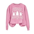 thumbnail image 2 of Qertyioot Pull d'Hiver Mode Femme Imprimé de Noël, Manches Longues Col Rond Chaud Ample Tendance Hauts Tricotés, 2 of 4