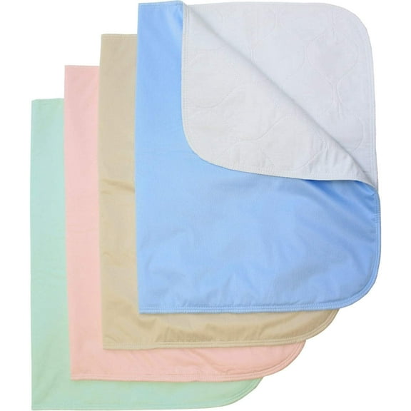 100% Cotton Washable Bed Pads Chair Pads Heavy Weight Soaker/Incontinence Small Underpad - 18x24-4 Pack