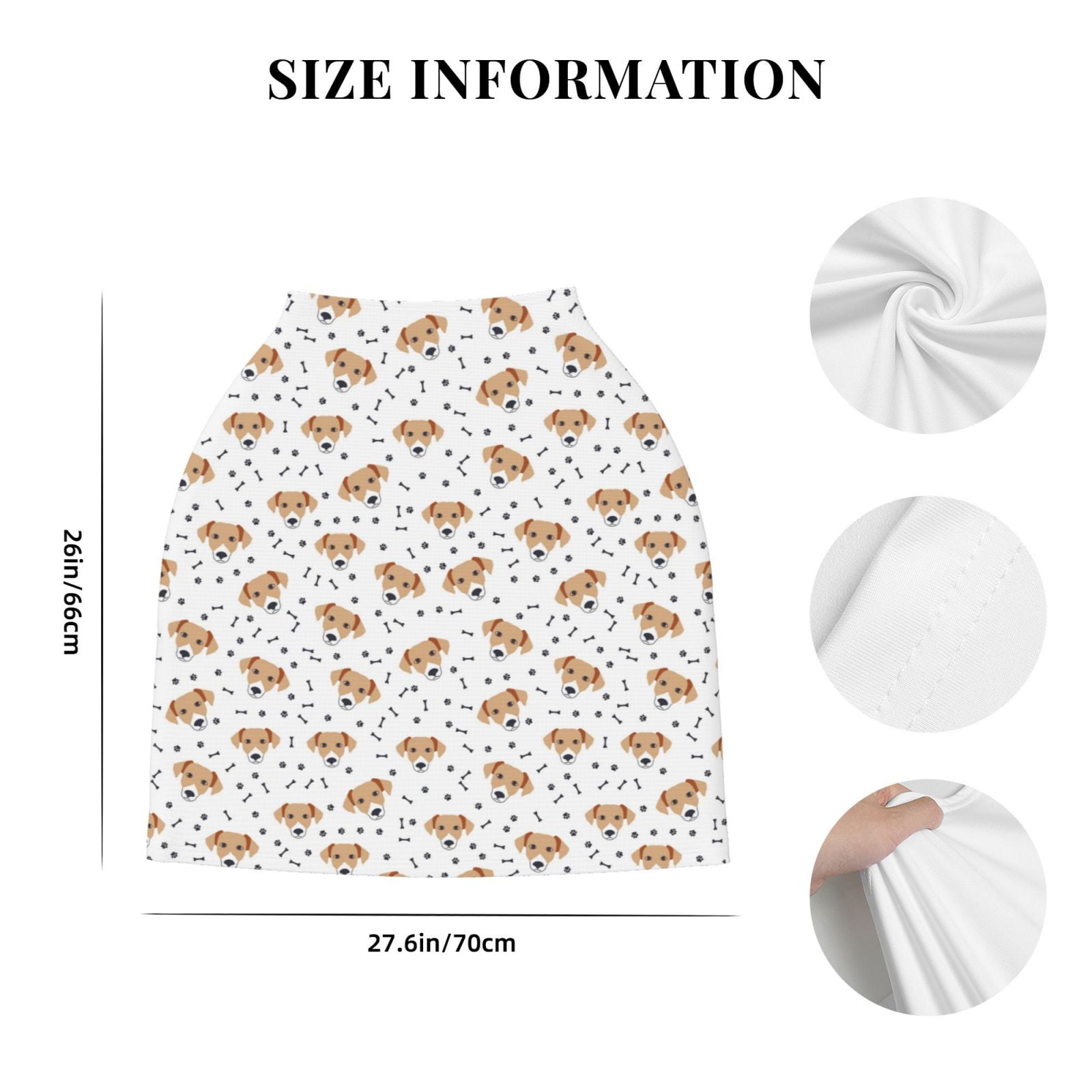 Fotbe Labrador Retriever Dog Pattern Car Seat Covers for Babies, Nursing Breastfeeding Cover Infant Carseat Canopy, Soft Stretchy Carrier Cover