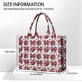 thumbnail image 3 of Large Capacity Tote Bag,Red Football Helmets with Bows Pattern Handbag Fashion Luxury Tote Bag,15.7"x13"x 5.1" Inches,Laptop Compatible, 3 of 6