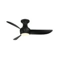 thumbnail image 2 of Corona 44" Matte Black Dimmable LED Smart Flush Mount Ceiling Fan with Remote Control, 2 of 6