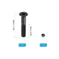 thumbnail image 2 of Skateboard Hardware Kit 1-1/8", 8pcs Carbon Steel Grade 8.8 Mounting Screws Nuts for Skateboard Cruiser, Black, 2 of 5