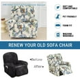 thumbnail image 5 of CHUNTIAN Stretch Recliner Slipcovers Printed Sofa Cover 4-Piece Fallon Collection Slipcover Lazy Boy Chair Covers Furniture Protector Recliner Chair Cover with Storage Pocket for Living Room, A2, 5 of 5