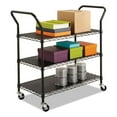 thumbnail image 3 of Safco 3 Shelf Wire Utility Transport Cart in Black, 3 of 3
