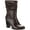 Chocolate Smooth, variant on Womens Saraa Slouch Faux Leather Block Heel Mid-Calf Boots