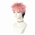 thumbnail image 2 of Peluca para cosplay Jujutsu Kaisen Itadori Yuji, pelo sintético, 2 of 3