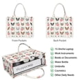 thumbnail image 2 of Large Capacity Tote Bag,Boston Terrier Dog and Flower Florals Handbag Fashion Luxury Tote Bag,15.7"x13"x 5.1" Inches,Laptop Compatible, 2 of 6