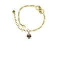 thumbnail image 2 of Delight Jewelry Silvertone Small Chocolate Cupcake with Crystal Sprinkles Gold-tone Paw Infinity Link Chain Bracelet, 6"+2" Extender, 2 of 3