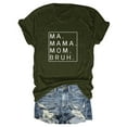 thumbnail image 1 of Camiseta holgada de manga corta con estampado de letras MA Mama Mom Bruh: estampado de letras moderno, cómoda y casual., 1 of 3
