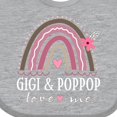 thumbnail image 4 of Inktastic Gigi and Poppop Love Me Rainbow Girls Baby Bib, 4 of 4