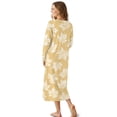 thumbnail image 2 of SEANATIVE Women's Long Sleeve Nightgown V Neck Pajama Dress Soft Button Front Nightshirt Long Length Sleepwear Sleepshirt for Lounge Bedroom Wear, 4XL, Leaf Pattern, 2 of 7