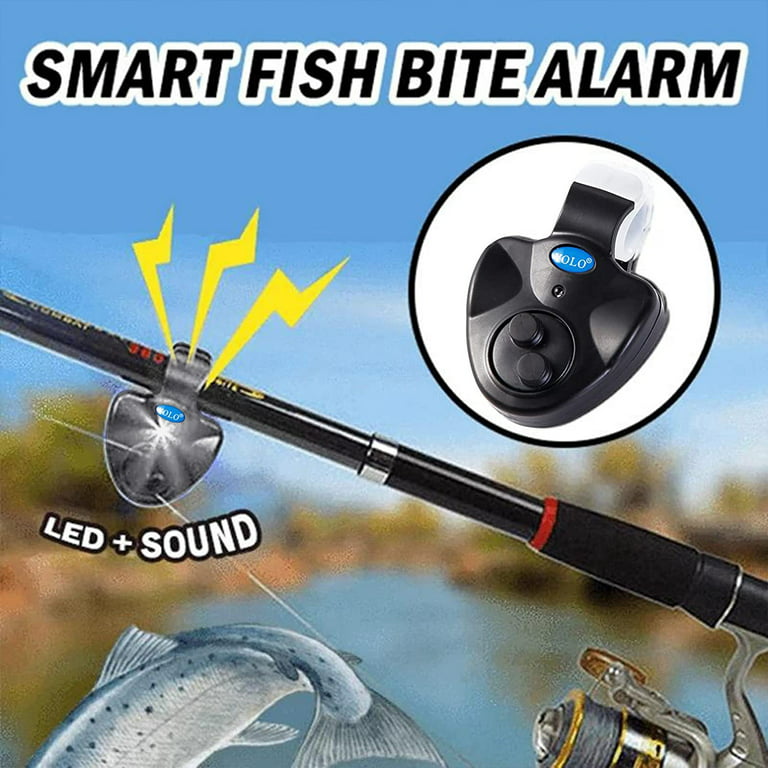 LED Light Fishing Bite Alarm Electronic Buzzer on Fishing Rod