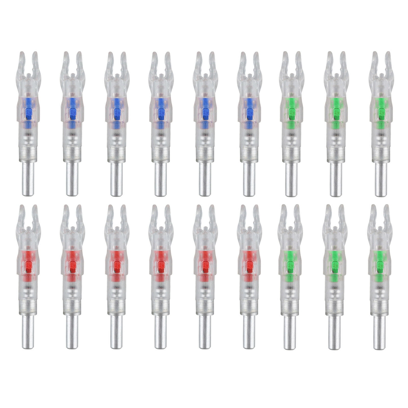 6PCS Lighted Nocks, Automatically Bowstring Activated Lighted Led Arrow Nocks, Half Moon Style