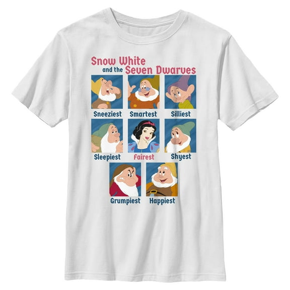 Boys Snow White and the Seven Dwarfs Yearbook Portraits T Shirt
