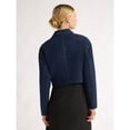 thumbnail image 4 of Scoop Women's Oversized Cropped Denim Jacket, Sizes XS-XXL, 4 of 5