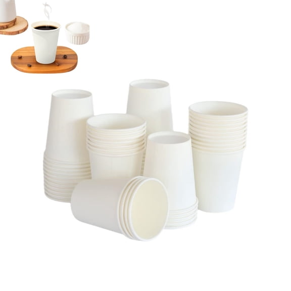 Paper Coffee Cups,TGY Disposable Paper Cups for Hot and Cold Beverage,12 oz Portable Coffee Containers for Cafe,Restaurant,Office and Home,100Pcs
