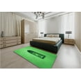 thumbnail image 4 of Ahgly Company Indoor Square Patterned Neon Green Area Rugs, 6' Square, 4 of 6