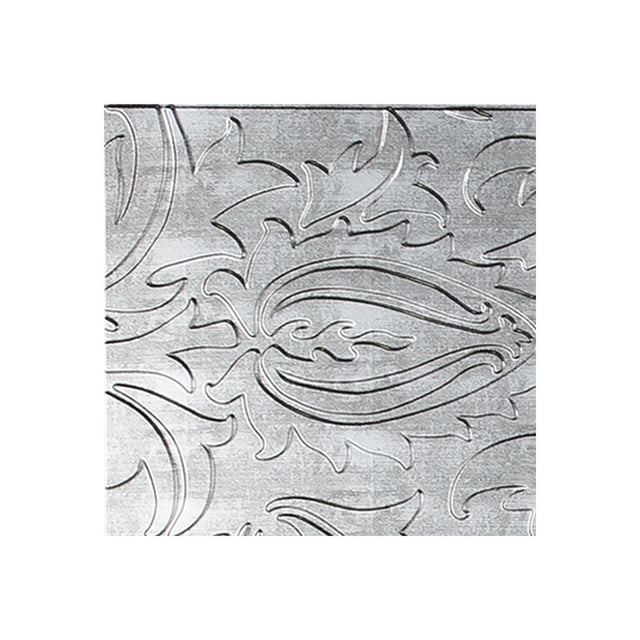 FASÄDE Easy Installation Nettle Crosshatch Silver Wall Panel Sample (12" X 12" Sample)