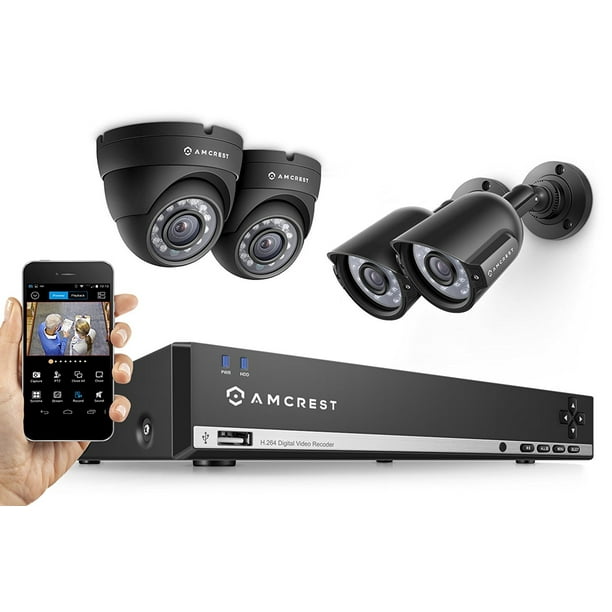 Power Supply and Coaxial Video Cable NOT Included Renewed Black Amcrest AMC960HDC36-B 800+ TVL Dome Weatherproof IP66 Camera with 65 IR LED Night Vision ,