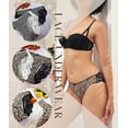 thumbnail image 4 of CF Leopard Print Womens Underwear Sexy Lace Bikini Panties Pack Stretch Women's Hipster Panties, Soft Comfort Ladies briefs Smooth Animal Print Underpant(4C,L), 4 of 7
