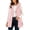 Pink, variant on QIYAGBSA Hooded Sherpa Fleece Vest for Women Button Down Jacquard Textured Sleeveless Oversized Mid Length Fall Winter Warm Coats with Patch Pockets
