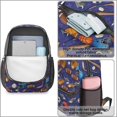 thumbnail image 4 of Football and Baseball Navy Pattern 17" School Backpacks for Teens,Waterproof Oxford Fabric,S-Shape Padded Straps for School,Travel,Hiking,Camping, 4 of 6
