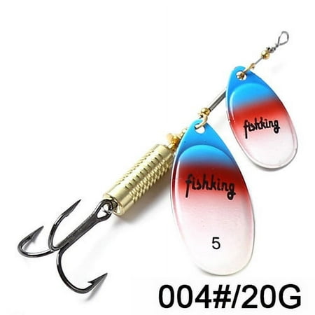 20g Double Spinner Bait Long Cast Fishing Lure Fishing Tackle Artificial Spoon Slice Metal Lures for Pike Fishing