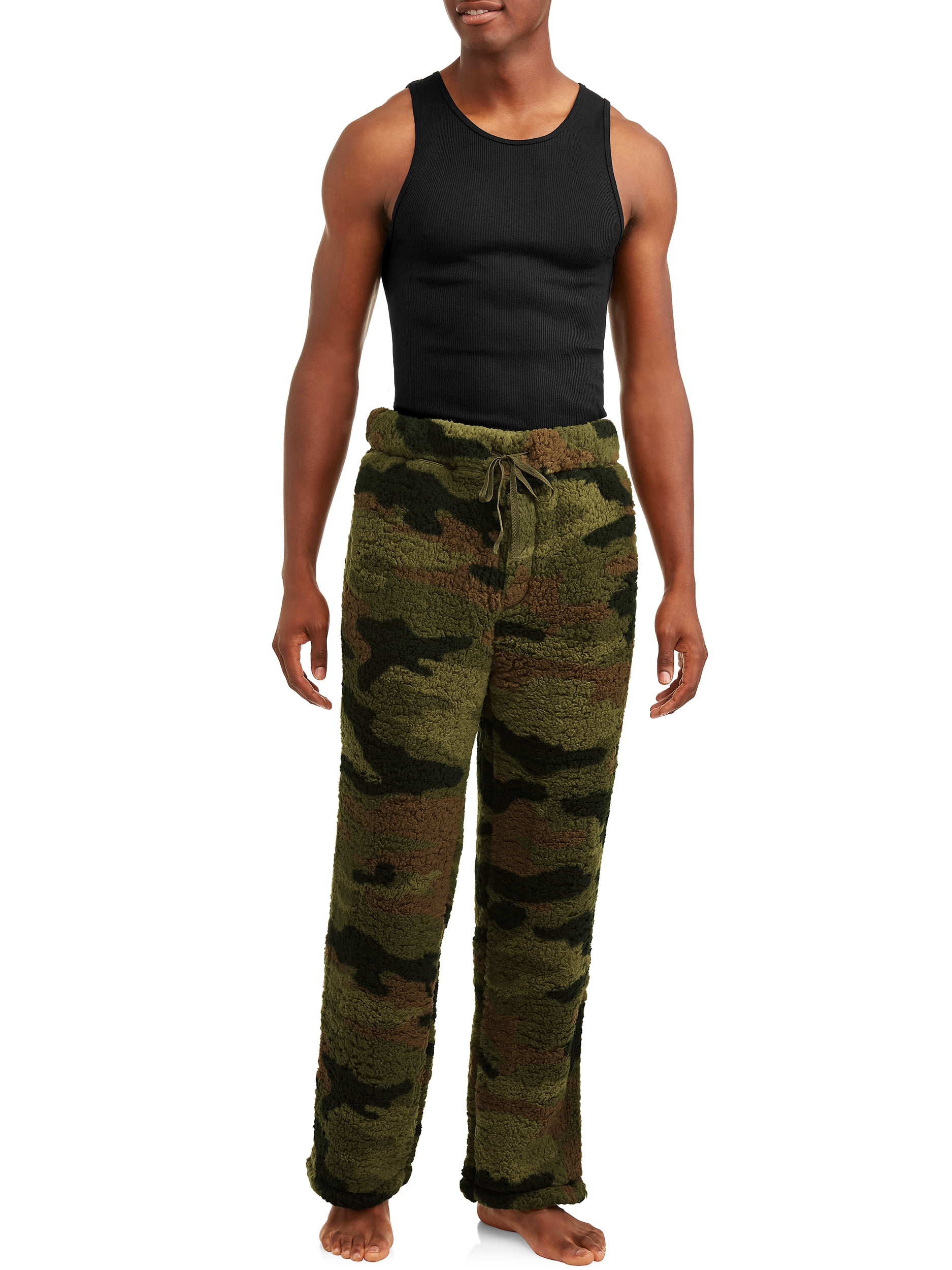 Mens camo fleece lounge pants hot sale