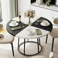 thumbnail image 7 of ONBRILL Round Dining Table, 47.24" Wooden Modern Kitchen Table for 4-6 People for Home Dining Room, 7 of 7